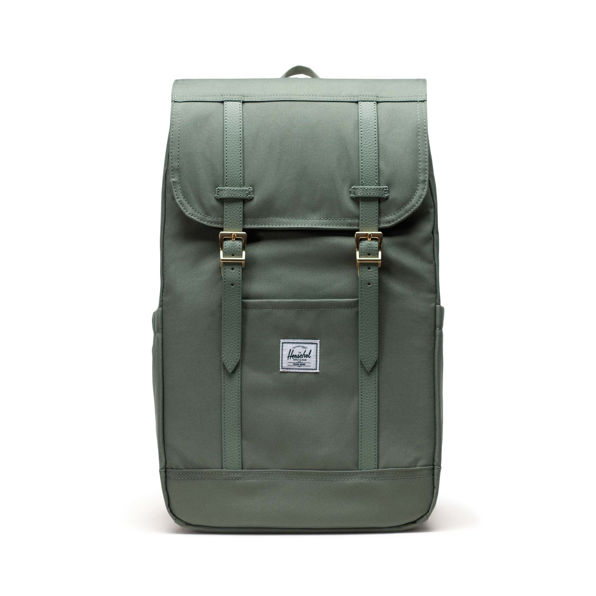 Açık Su Yeşili Herschel Retreat Su İtici Kumaş 16" Laptop Uyumlu Mıknatıslı Kapama Sırt Çantası, 23 L